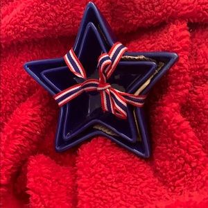 CUTE SET OF NAVY BLUE STAR DISHES